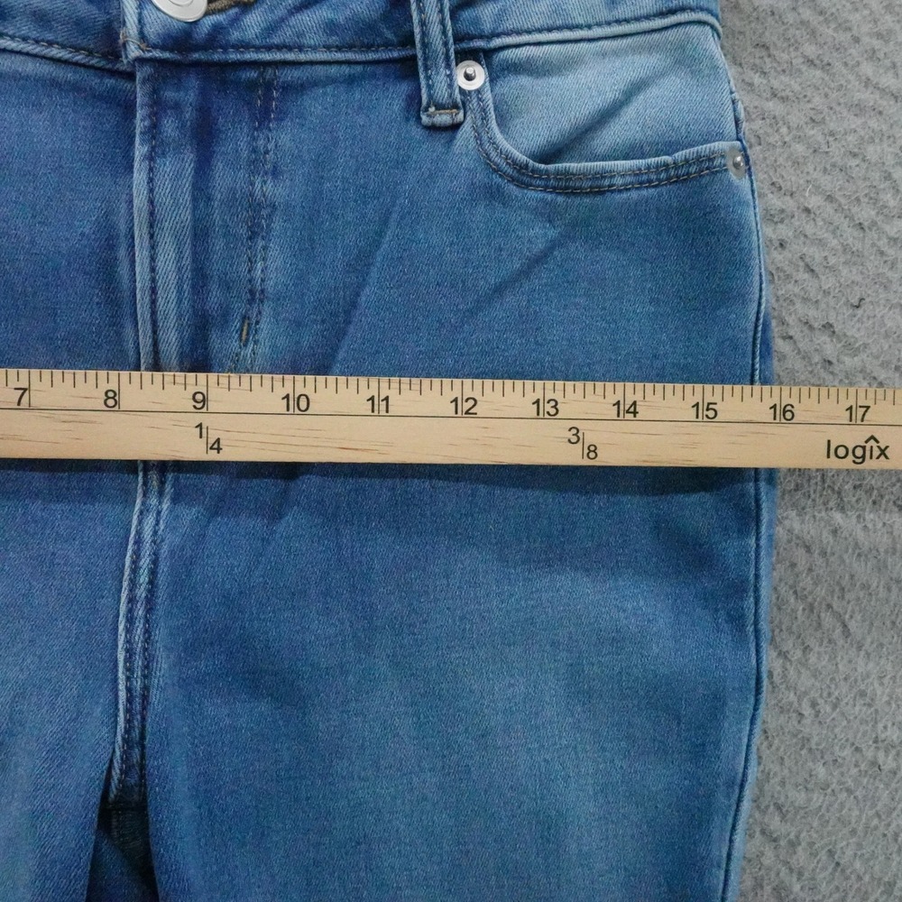Members Mark Womens Size 2 Crop Flare Leg Stretch Denim Jeans Blue NEW - Picture 7 of 15